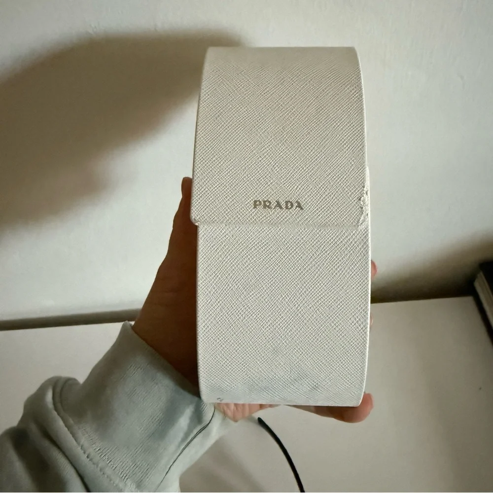 Prada SPR 27O Black Sculptural Swirl Arm Sunglasses Italy - Picture 8 of 14